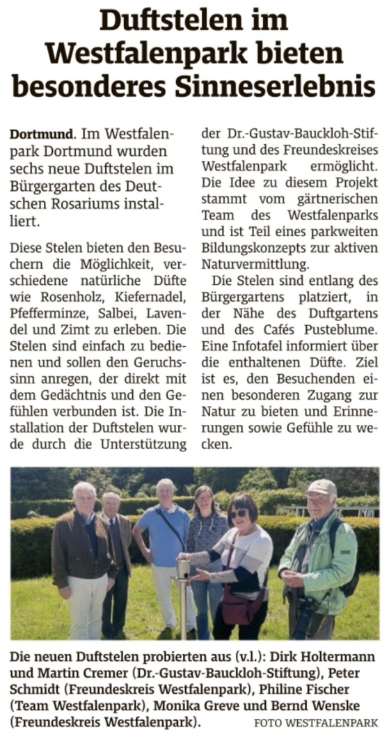 Neue Duftstelen im Westfalenpark