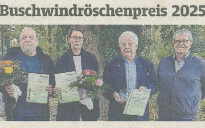 Buschwindröschenpreis 2025 an Dr. Gustav Bauckloh Stiftung verliehen